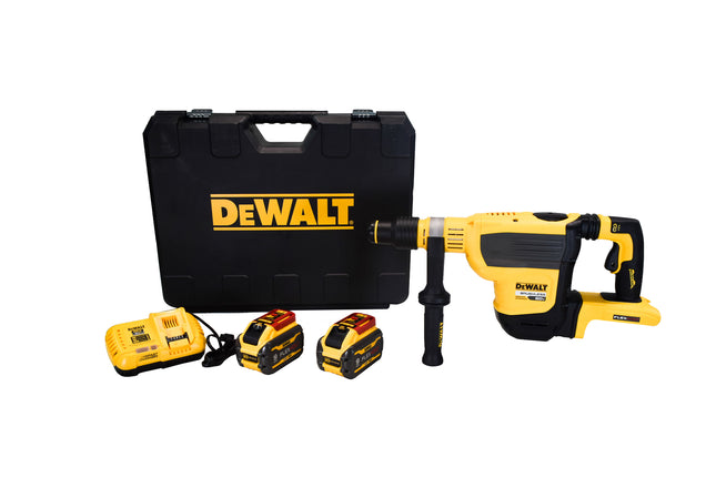 DEWALT DCH614x2 Flexvolt 60V MAX Cordless Brushless 1-3/4 in. SDS MAX Rotary Hammer and (2) Flexvolt 9. 0Ah Batteries and  (1) Charger