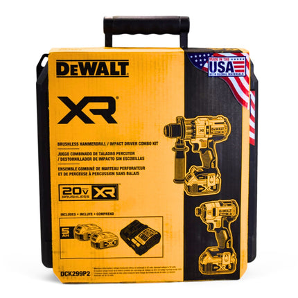 Dewalt DCK299P2 20V Brushless Hammerdrill Impact Driver Combo Kit DCD996B DCF887B