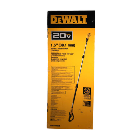 DEWALT DCPPR320B 20V MAX Cordless Battery-Powered Pruner (Tool Only) – 8" Cutting Capacity, 3/4" Branch Cut, Lightweight Design for Landscaping & Garden Maintenance