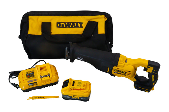 DEWALT DCS384WW1 20V XR Lithium-Ion Cordless Reciprocating Saw Kit with 8.0 Ah Battery and Charger