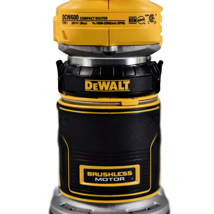 DEWALT DCW600B 20V MAX XR Brushless Cordless Compact Woodworking Router