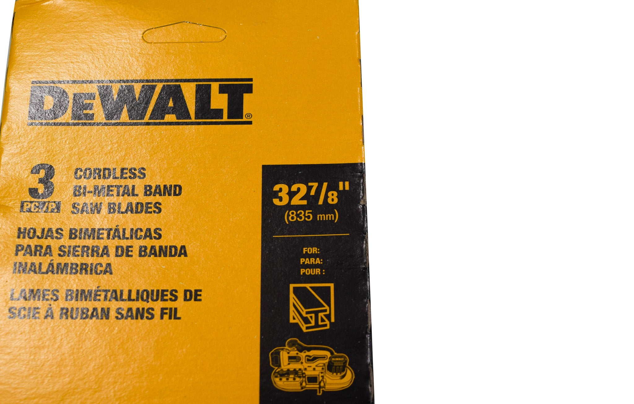 DeWalt DW3984C 24 TPI Bi-Metal Portable Bandsaw Blades, 32-7/8 in. Length, 0.02 in Width (3-Pack)