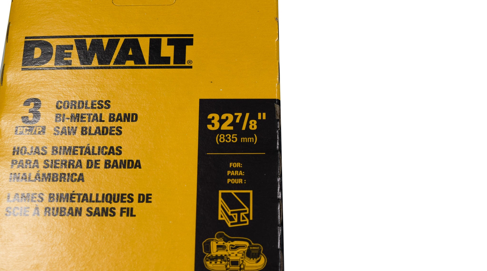 DeWalt DW3986C 14/18 TPI Bi-Metal Portable Bandsaw Blades, 32-7/8 in. Length, 0.02" Width (3-Pack)