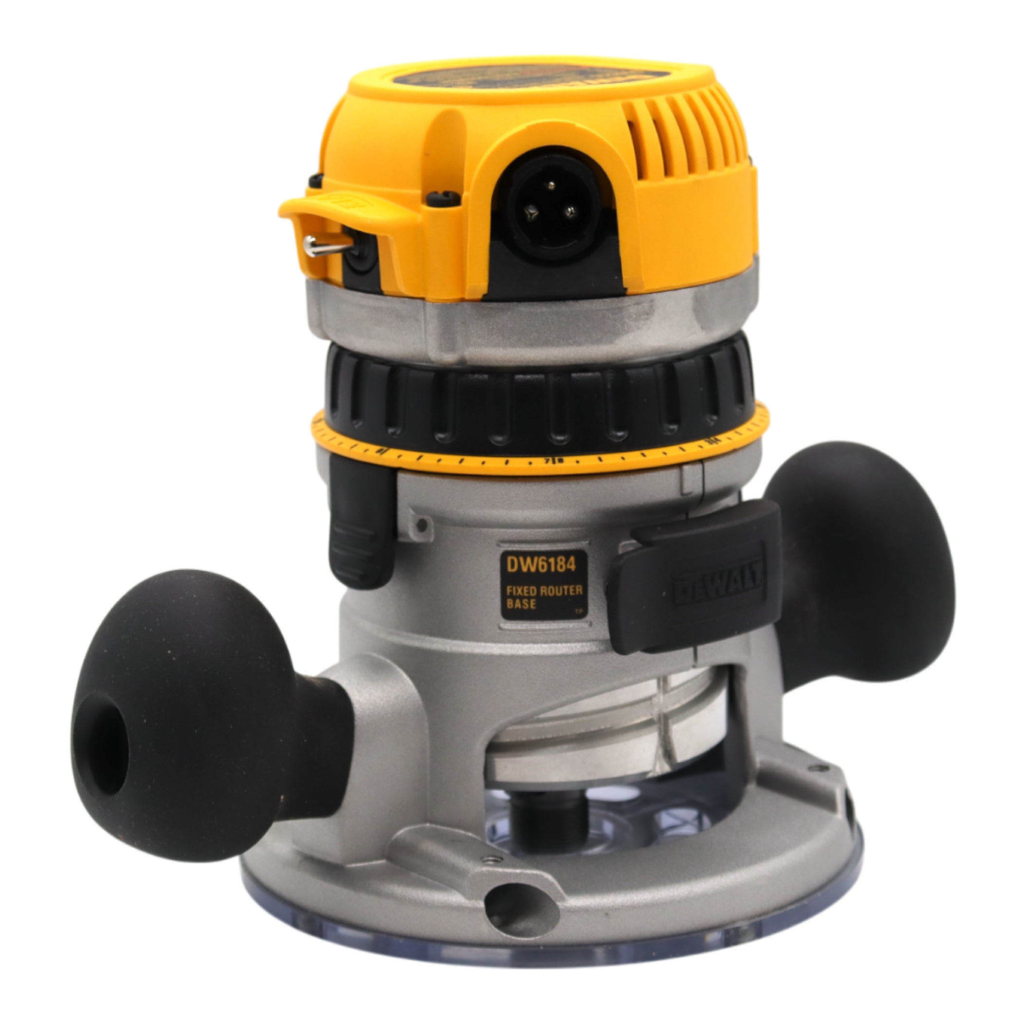 DEWALT DW616 1-3/4 HP Fixed Base Router – 11 Amp Motor, Variable Speed 8,000-24,000 RPM, 1/4" & 1/2" Collet Capacity, Precision Depth Adjustment – Ideal for Woodworking & Edge Profiling