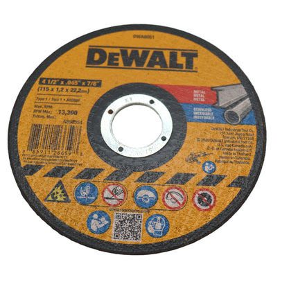 Dewalt DWA8051 4 1/2 x 7/8 General Purpose Cutting Wheel