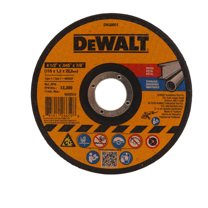 Dewalt DWA8051 4 1/2 x 7/8 General Purpose Cutting Wheel
