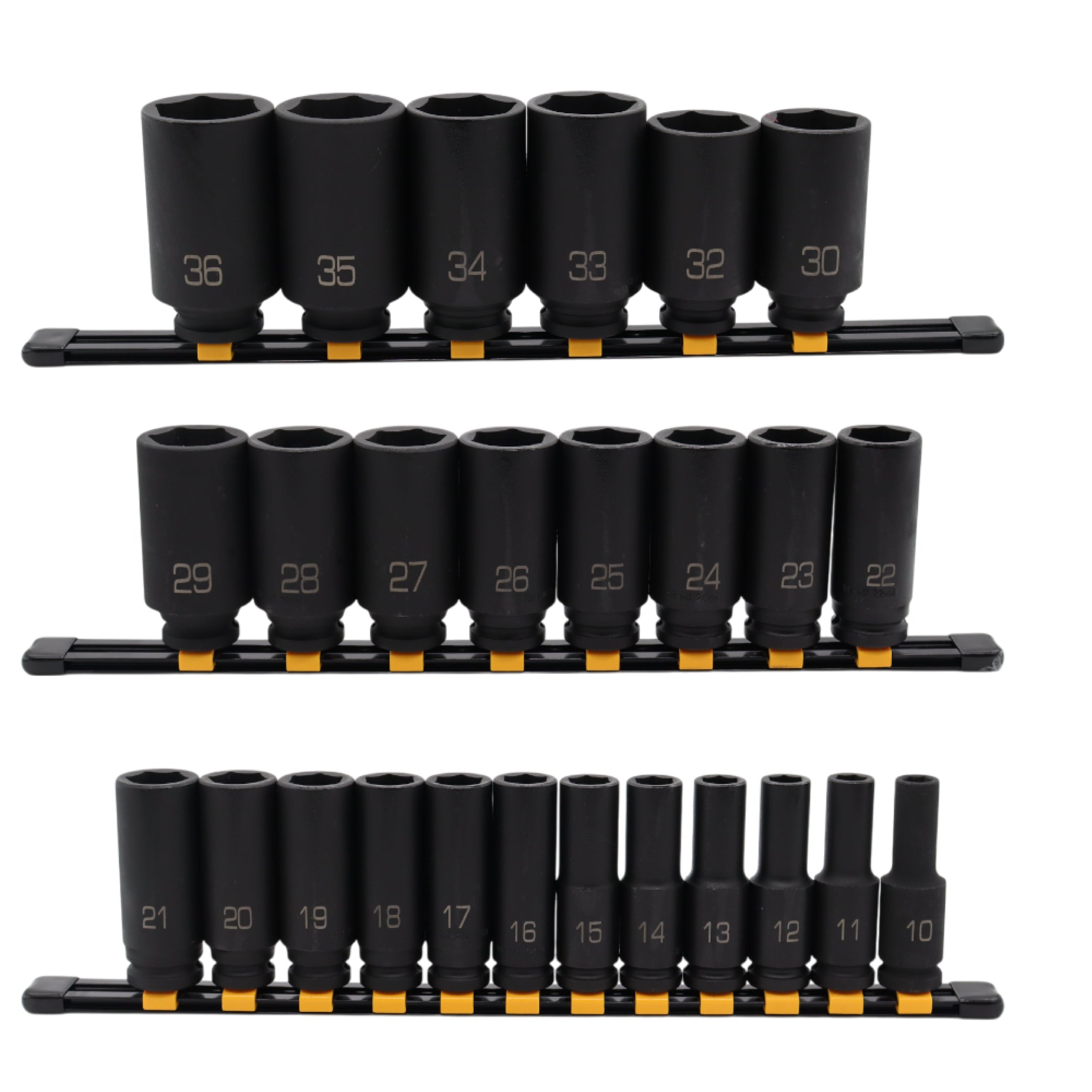 DEWALT DWMT19242 26-Piece 1/2" Drive Impact Deep Socket Set - Professional Grade Chrome Vanadium Steel Sockets