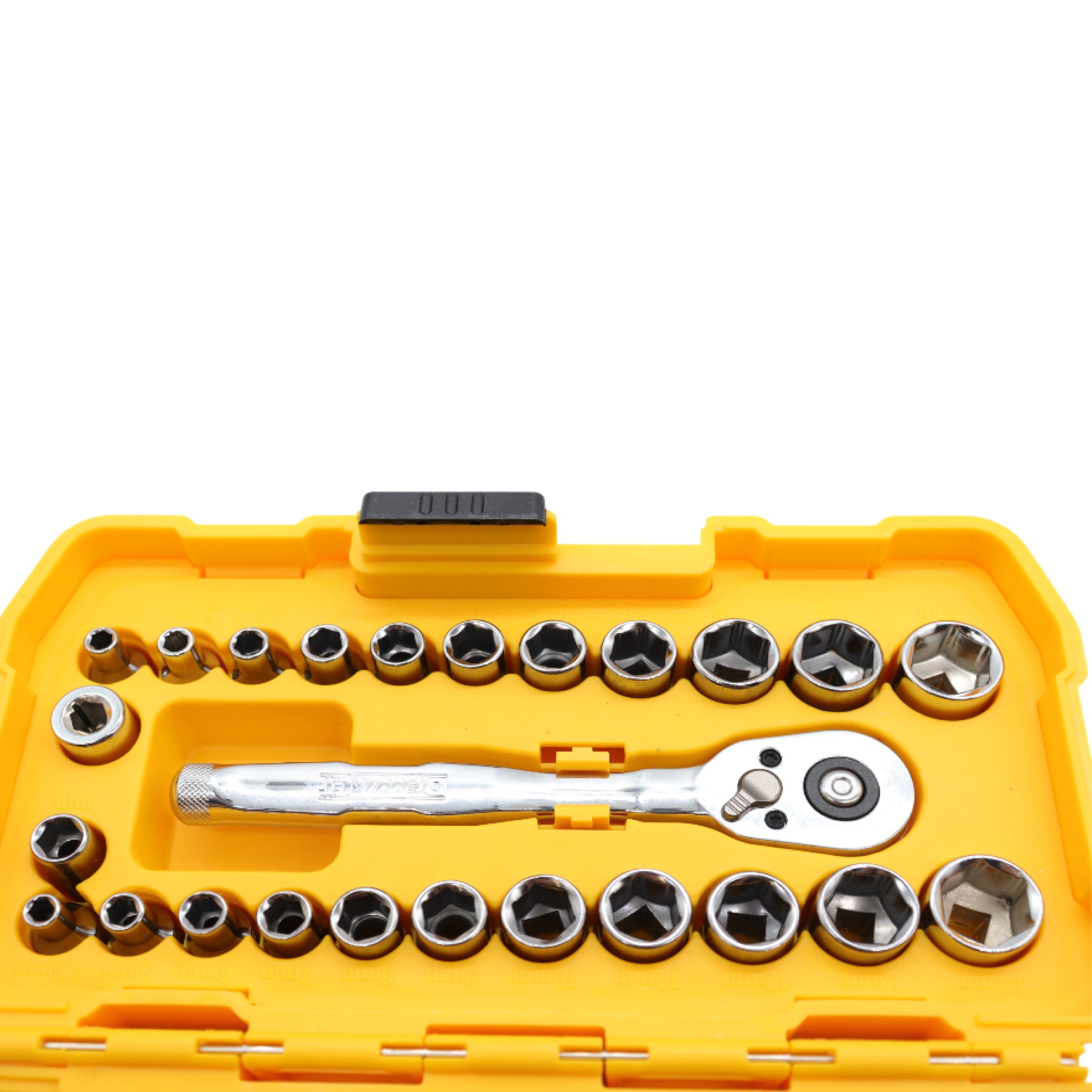 DEWALT DWMT45422 1/4" Drive 50-Piece Mechanics Tool Set - SAE & Metric, Cr-V Steel, Compact Case - Socket, Bit & Accessory Kit for Auto, Bike & Home Repair