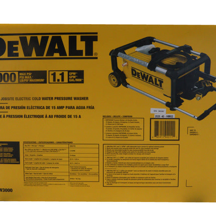 DEWALT DWPW300 - 3000 PSI 1.1 GPM 15 Amp Cold Water Electric Pressure Washer with Internal Equipment Storage