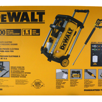 DEWALT DWPW300 - 3000 PSI 1.1 GPM 15 Amp Cold Water Electric Pressure Washer with Internal Equipment Storage