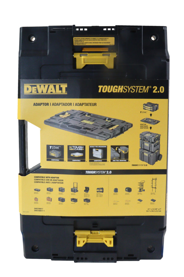 DEWALT DWST08017 ToughSystem 2.0 Deep Compact Organizer with Removable Dividers, Clear Impact-Resistant Lid, IP65 Water & Dust Resistance, Stackable Modular Storage Solution for Tools & Accessories