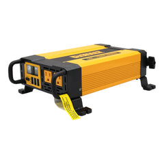 DEWALT DXAEPI1000 Power Inverter 1000W Car Converter with LCD Display: Dual 120V AC Outlets, 3.1A USB Ports, Battery Clamps