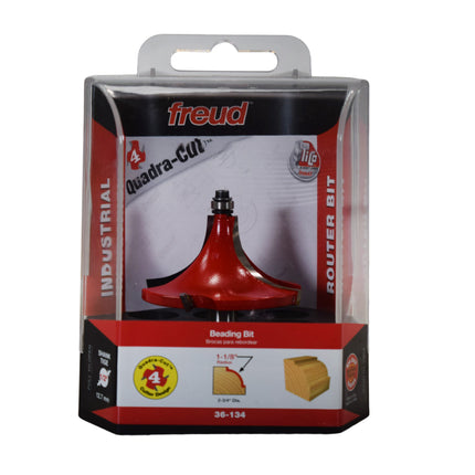 1-1/8" Radius Beading Bit w/ 1/2" Shank - Precision Router Bit for Smooth Edges