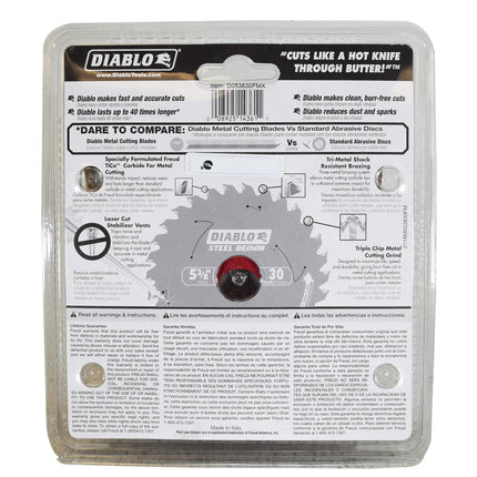 Diablo D053830FMX 5-3/8" x 30-Teeth Steel Demon Carbide Saw Blade for Medium Metal