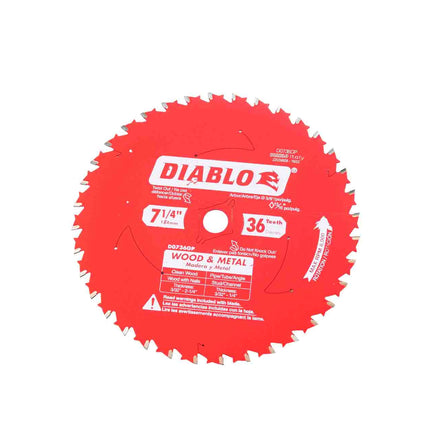 Diablo D0736GPA 7-1/4" x 36-Teeth Carbide Saw Blade for Wood and Metal