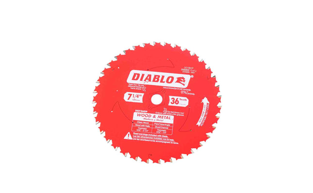 Diablo D0736GPA 7-1/4" x 36-Teeth Carbide Saw Blade for Wood and Metal