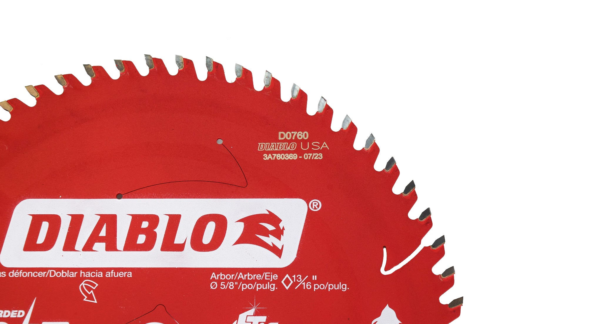 Diablo D0760A 7-1/4" x 60-Teeth Ultra Finish Carbide Saw Blade for Wood