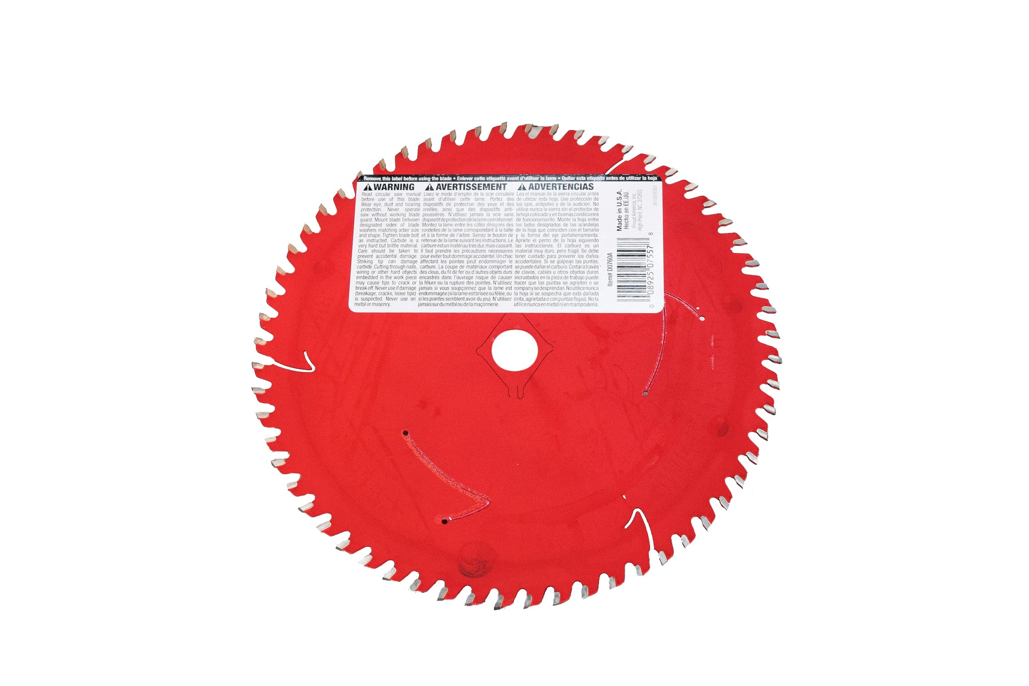 Diablo D0760A 7-1/4" x 60-Teeth Ultra Finish Carbide Saw Blade for Wood