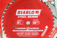 Diablo D0842CF 8" x 42-Teeth Steel Demon Cermet II Saw Blade for Thick Metal
