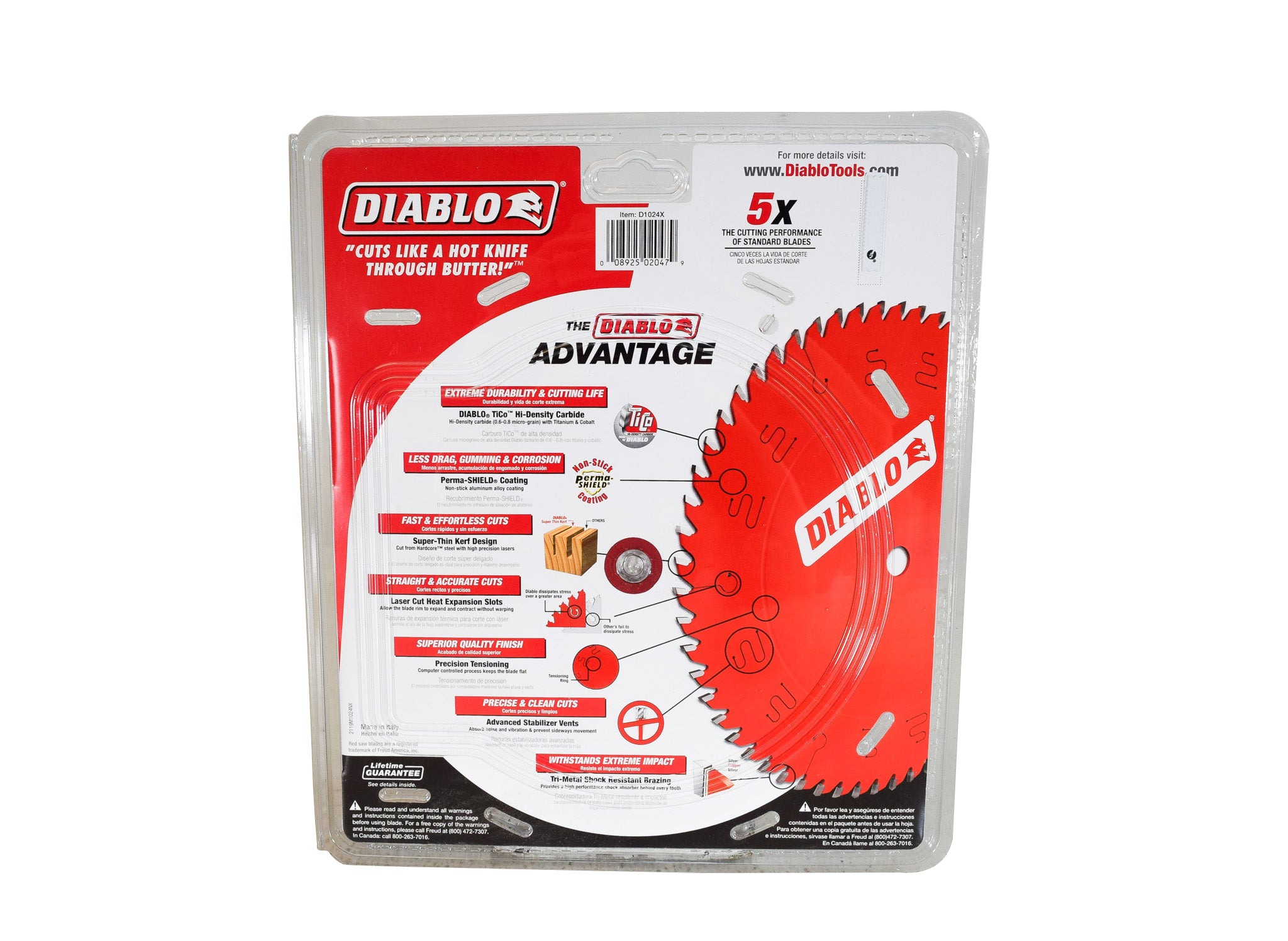 Diablo D1024X 10" x 24-Teeth Ripping Saw Blade for Wood