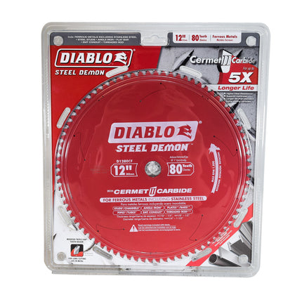 Diablo D1280CF 12" x 80-Teeth Steel Demon Cermet II Saw Blade for Thin Metal