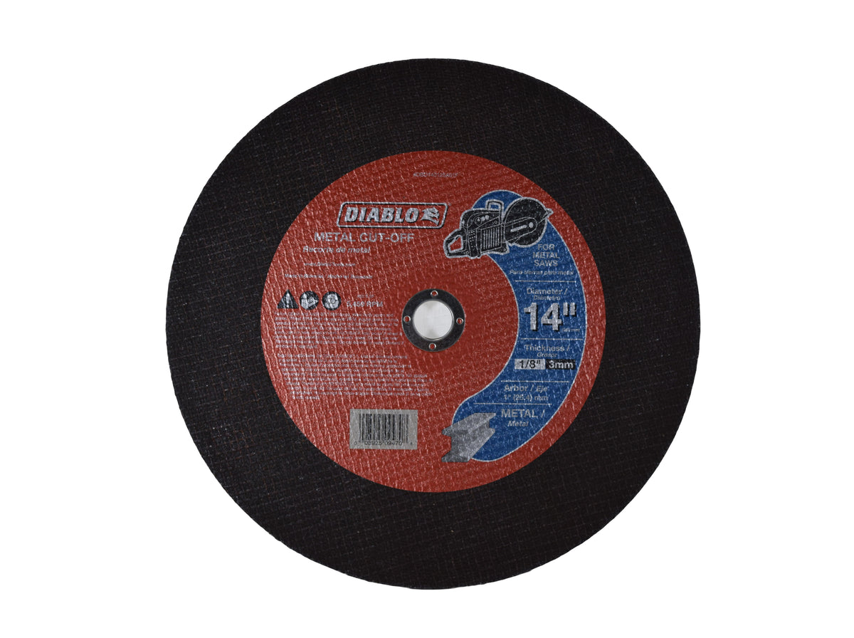 Diablo's Premium 14"x1/8"x1" Metal High Speed Cut Off Discs