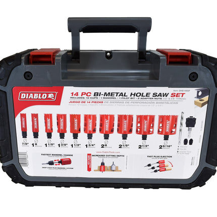 Diablo DHS14SGP 14 pc General Purpose Bi-Metal Hole Saw Set