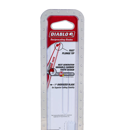 Diablo DS0906CWS3 9" 5/7 TPI Demo Demon Carbide Teeth Reciprocating Saw Blades for Nail-Embedded Wood (3 Pack)