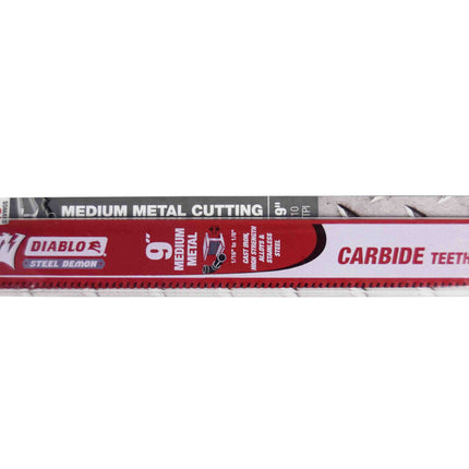 Diablo DS0910CF3 9" 10 TPI Steel Demon Carbide Teeth Reciprocating Saw Blades for Medium Metal 2x (3-Pack) 6 blades