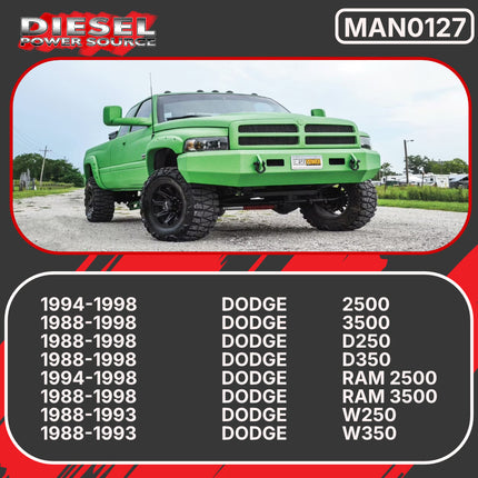 Diesel Power Source T3 3-Piece Exhaust Manifold for 1988-1998 Dodge Ram 5.9L 12V Cummins - High Flow Performance, Faster Turbo Spool, Lower EGTs, Direct Bolt-On Replacement (OEM 3911349)