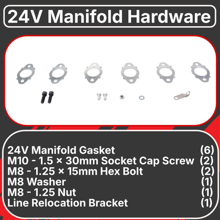 Diesel Power Source T3 3-Piece Exhaust Manifold Kit + 25" Stainless Turbo Oil Drain Tube for 1998-2002 Dodge Ram 5.9L 24V Cummins High Flow Performance Faster Spool Lower EGTs Direct Bolt-On Upgrade