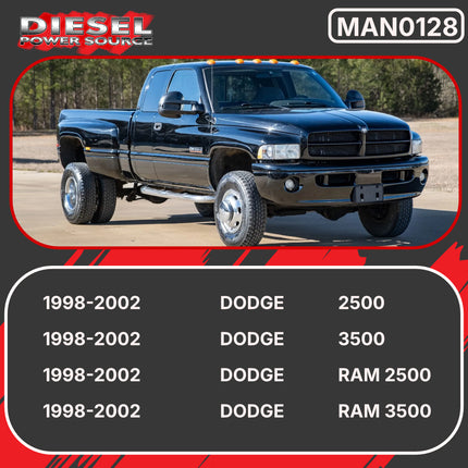 Diesel Power Source T3 3-Piece Exhaust Manifold 1998-2002 Dodge Ram 5.9L 24V Cummins High Flow Performance Lower EGTs Direct Bolt-On (OEM 5014170AC, 5014170AD, 5014170AA, 5014170AB, 3937187)