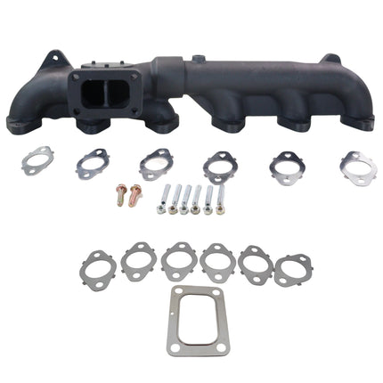 Diesel Power Source Complete Manifold Kit: Cast Iron Exhaust Manifold + Multi-Layer Gaskets – 2007-2018 Dodge Ram 6.7L Cummins – Direct Fit High Flow Performance Bundle for Lower EGTs