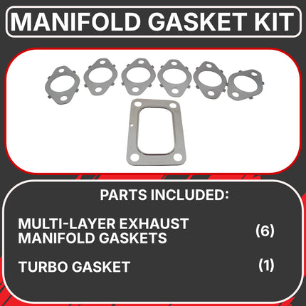 Diesel Power Source Complete Manifold Kit: Cast Iron Exhaust Manifold + Multi-Layer Gaskets – 2007-2018 Dodge Ram 6.7L Cummins – Direct Fit High Flow Performance Bundle for Lower EGTs