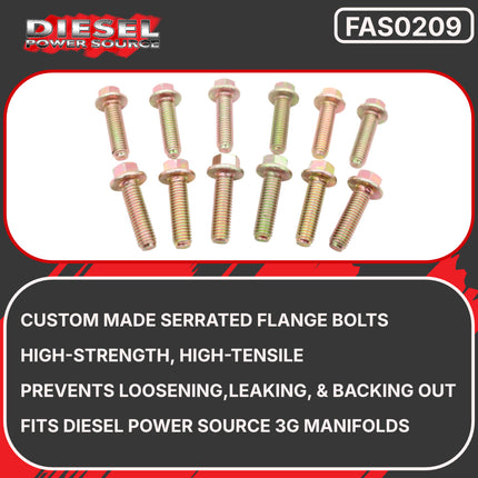 Diesel Power Source Complete T3 Turbo Bundle: 2-Pc Exhaust Manifold + Gaskets + Spin-Lock Bolts + Oil Drain Tube – 2003-2007 Dodge Ram 5.9L 24V Cummins – Direct Fit Performance Kit