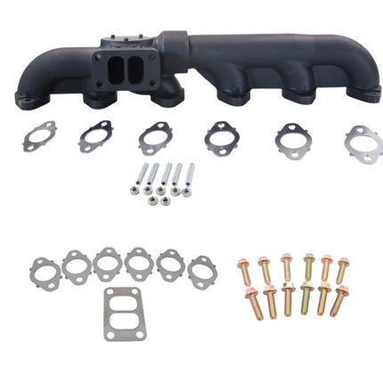 Diesel Power Source Complete T3 Manifold Kit: 2-Pc Exhaust Manifold + Multi-Layer Gaskets + Spin-Lock Bolts – 2003-2007 Dodge Ram 5.9L 24V Cummins – Direct Fit Performance Bundle