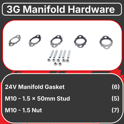 Diesel Power Source Complete T3 Manifold Kit: 2-Pc Exhaust Manifold + Multi-Layer Gaskets + Spin-Lock Bolts – 2003-2007 Dodge Ram 5.9L 24V Cummins – Direct Fit Performance Bundle
