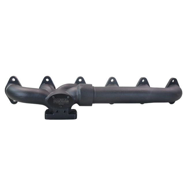 Diesel Power Source MAN0170 Fummins Exhaust Manifold 2-Piece T3 Ford Cummins Swap 5.9L 12V Performance High Flow Cast Iron Lower EGTs Faster Spool Direct Fit Conversion Kit
