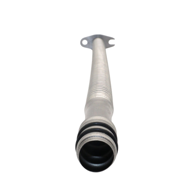 Diesel Power Source 12" Stainless Steel Flexible Turbo Oil Drain Tube Cummins 5.9L 6.7L 12V 24V ISX Turbo Drain Line Kit Universal Fit High Temperature Braided Hose Performance