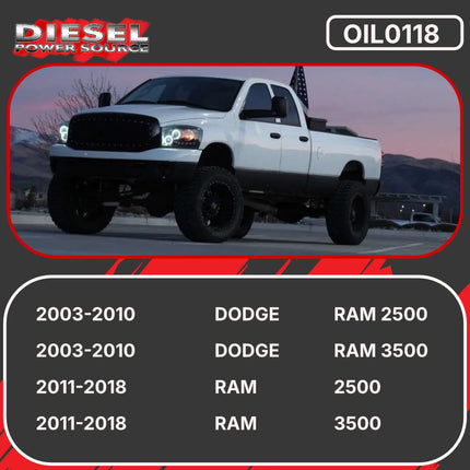 Diesel Power Source 12" Stainless Steel Flexible Turbo Oil Drain Tube Cummins 5.9L 6.7L 12V 24V ISX Turbo Drain Line Kit Universal Fit High Temperature Braided Hose Performance