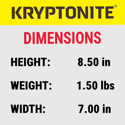Kryptonite Keeper 5-S2 Motorcycle Disc Brake Lock with Reminder Cable, High Security Dual-Reinforced Disc Style Cylinder, 5.5mm Locking Pin, Weather Resistant Anti-Theft Rotor Lock