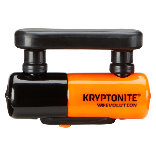 Kryptonite Evolution Compact Disc Lock, 13mm Hardened Max-Performance Steel Shackle, Sold Secure Gold and ART 4-Star, High-Security Anti-Theft Orange Bike Lock, Includes 3 Stainless Steel Keys