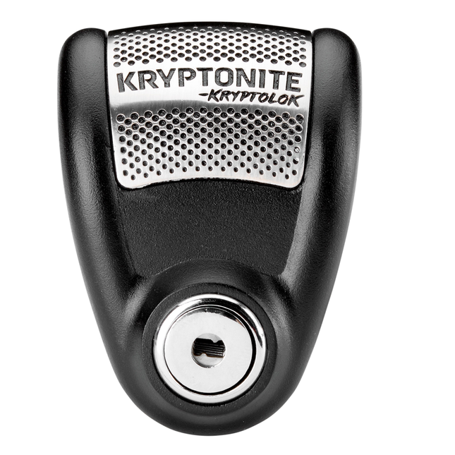 Kryptonite KryptoLok 6A Alarm Disc Lock  – Motorcycle, Scooter & E-Bike Security Lock with 120dB Anti-Theft Alarm, 6mm Hardened Locking Pin, Weather-Resistant Electronics 2 Stainless Steel Keys
