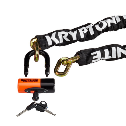 Kryptonite New York 1217 Evolution 13 Pound Bike Chain & Lock Combo - 5.5 ft. Long 12 mm Steel Chain & Disc Lock with Keys for Bicycles; E-Bikes; Motorcycles; Scooters (999522)