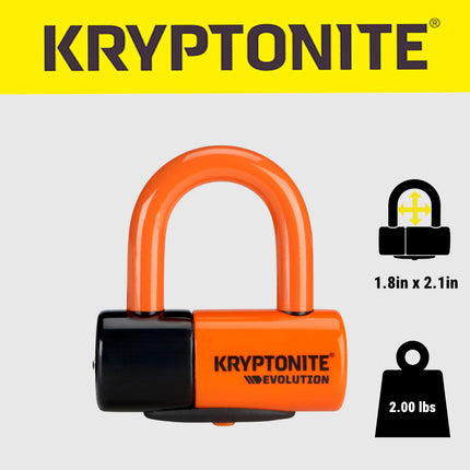 Kryptonite 999591 Evolution Series 4 Disc Lock Premium Pack Orange