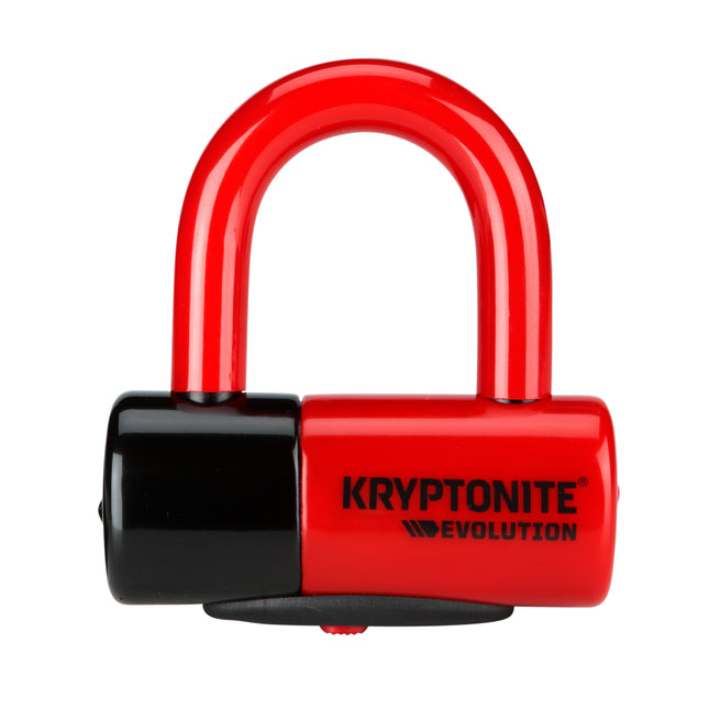 Kryptonite Evolution Series 4 Disc Lock, 14mm Heavy Duty Red/Black Bike Bicycle Lock, Sold Secure Gold, High Security Anti-Theft Protection for Bicycle, E-Bike, Motorcycles, Scooters, and more