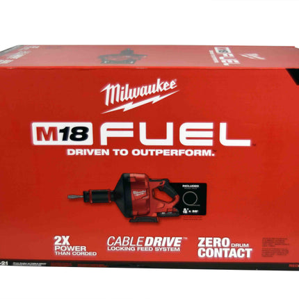 Milwaukee 2772A-21 M18 Fuel Cordless Drain Snake With Cable Drive Kit