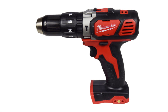 Milwaukee M18 Compact 1/2″ Hammer Drill/Driver (Tool Only) 18V Cordless Lithium-Ion, 500 in-lbs Torque, All-Metal Gear & Chuck, Redlink Intelligence, Compact Power Tool for Drilling & Hammer Drilling