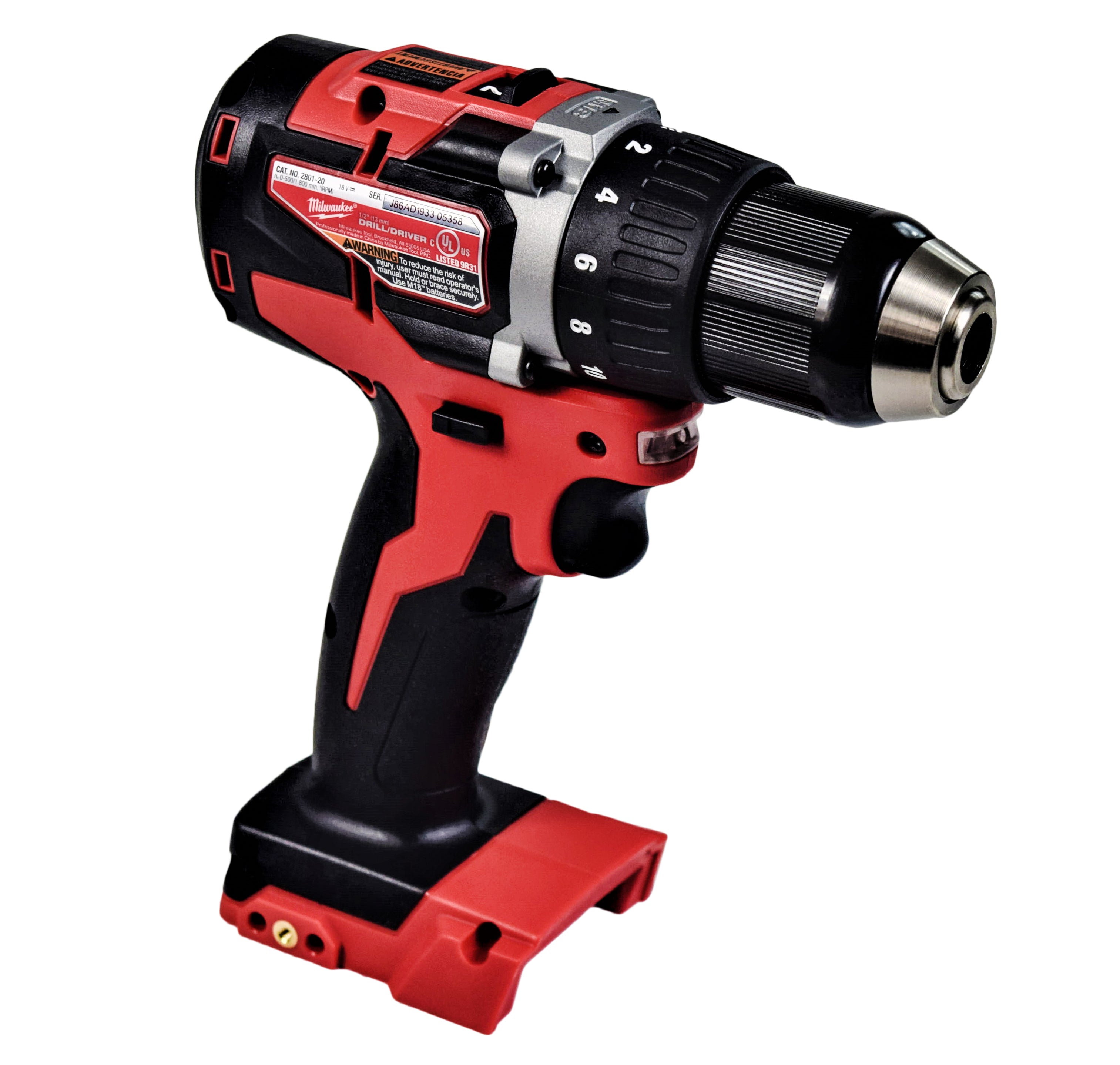 Milwaukee 2801-20 M18 Compact Brushless 1/2 in. Drill (Bare Tool)