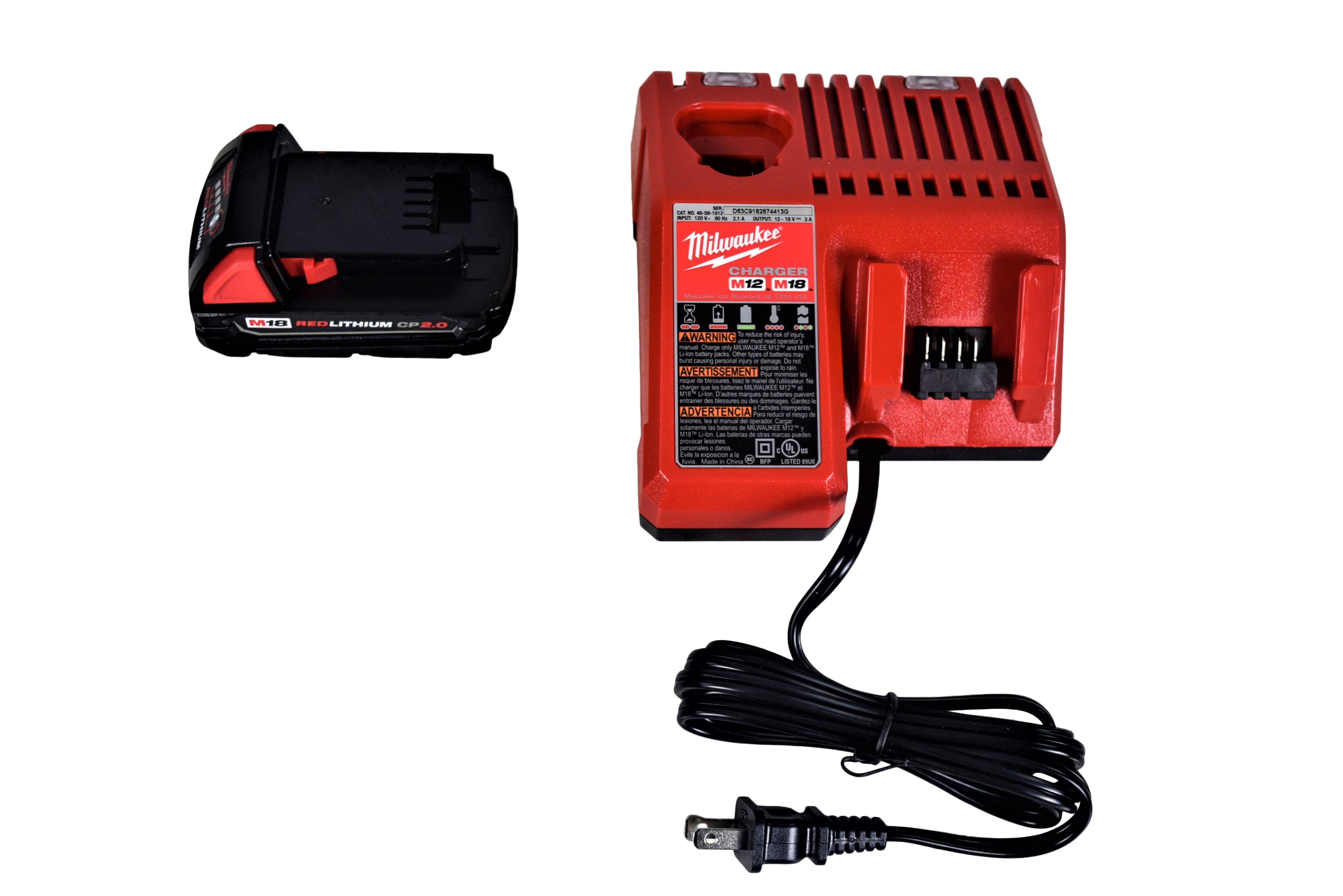Milwaukee 2801-21P M18 18-Volt Lithium-Ion Compact Brushless Cordless 1/2 in. Drill/Driver Kit